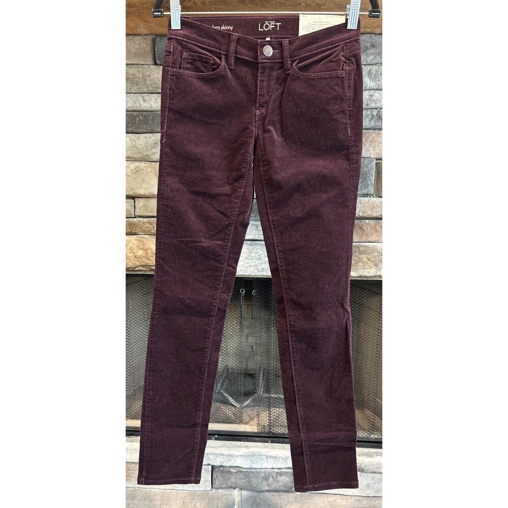 Women’s Ann Taylor LOFT Merlot Modern Skinny Corduroy Pants Size 24 / 00 *D5